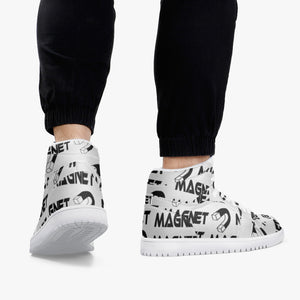 Magnet "I am different" New High-Top Leather Sneakers - White