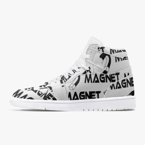 Magnet "I am different" New High-Top Leather Sneakers - White