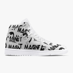 Magnet "I am different" New High-Top Leather Sneakers - White