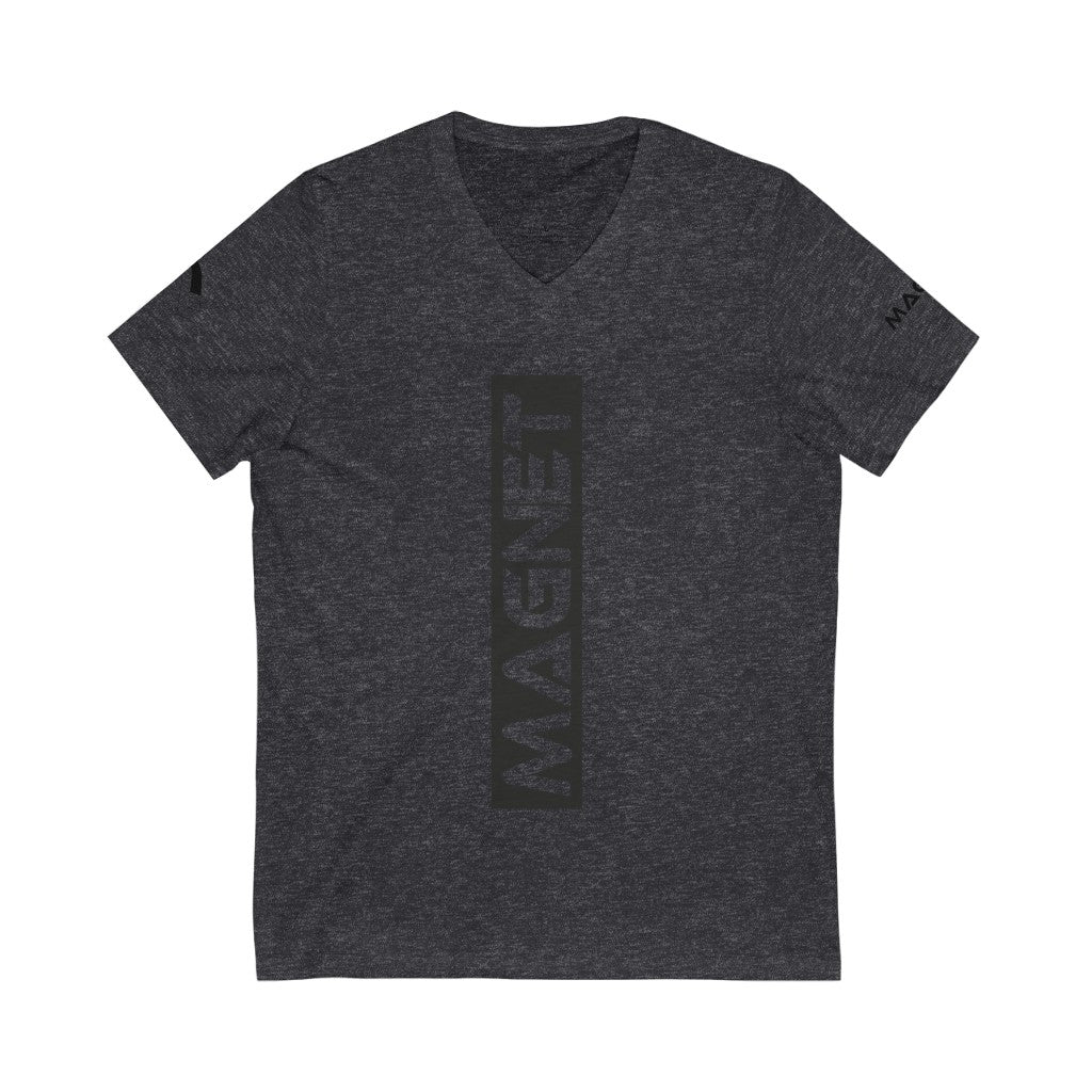 Magnet centered Unisex Jersey Short Sleeve V-Neck Tee - Magnetdrip