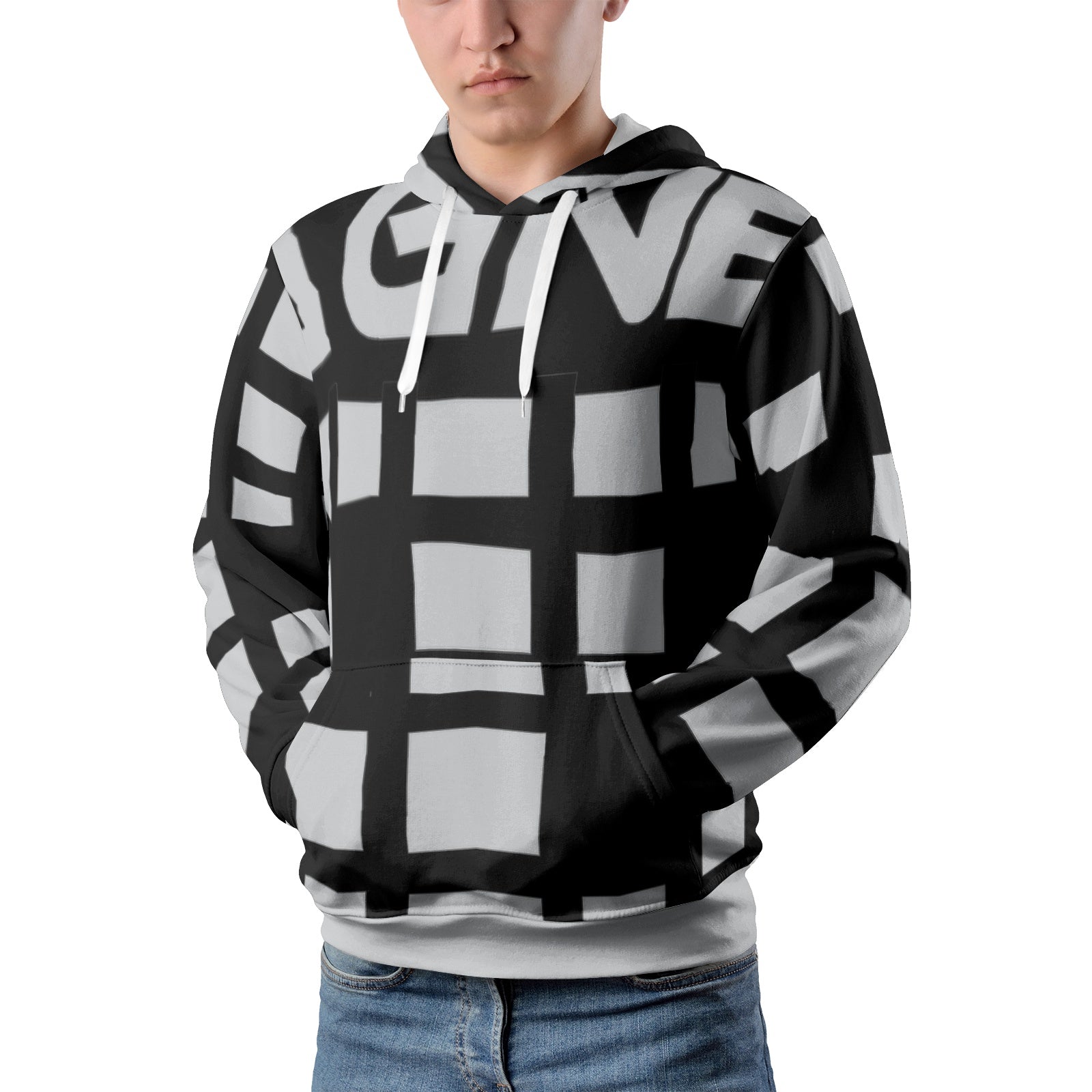 Magnet Grid Men's Pullover Hoodies