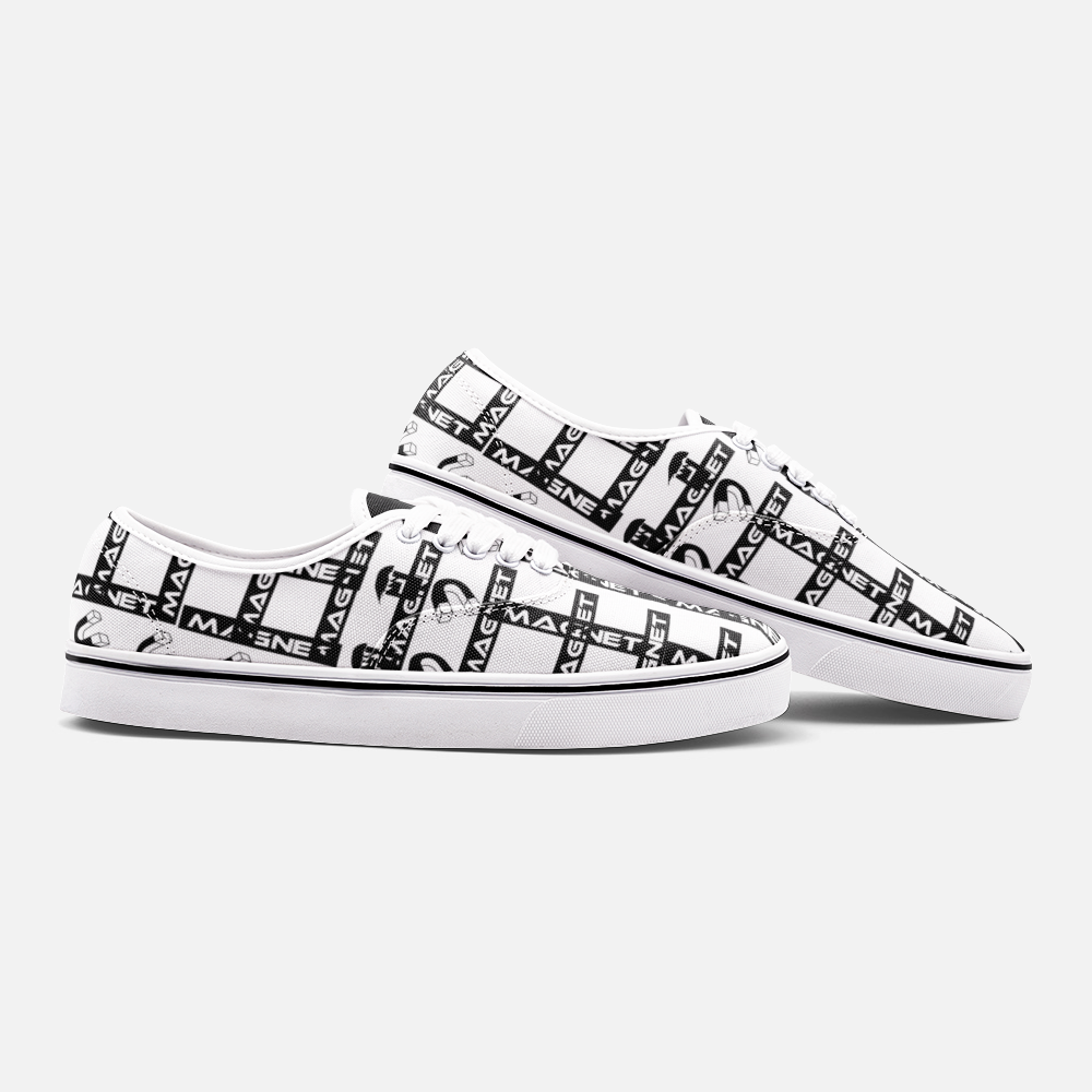 Magnet all over pattern Unisex Canvas Shoes Fashion Low Cut Loafer Sneakers - Magnetdrip