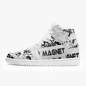 Magnet "I am different" New High-Top Leather Sneakers - White