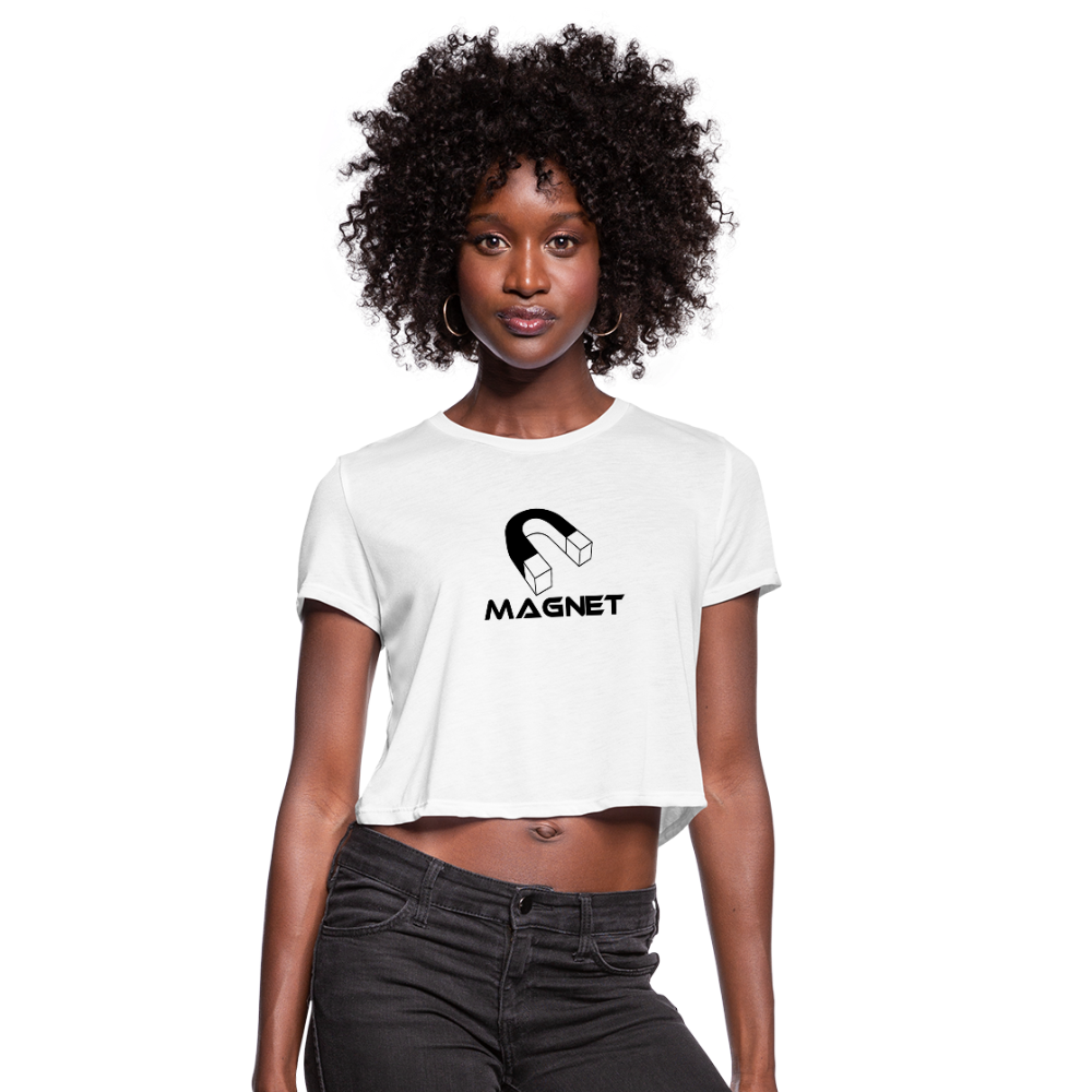 Magnet Women's Cropped T-Shirt - white