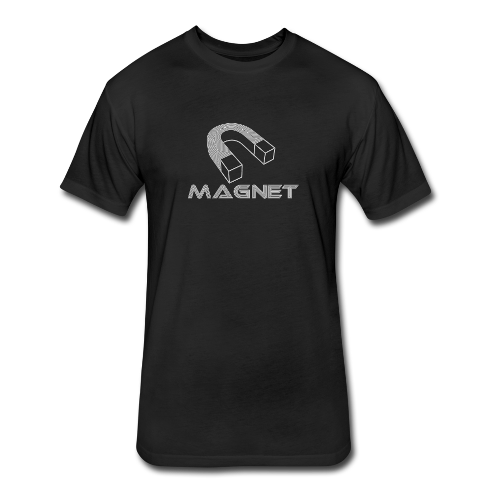 MagnetFitted Cotton/Poly T-Shirt by Next Level - black