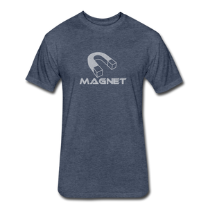 MagnetFitted Cotton/Poly T-Shirt by Next Level - heather navy