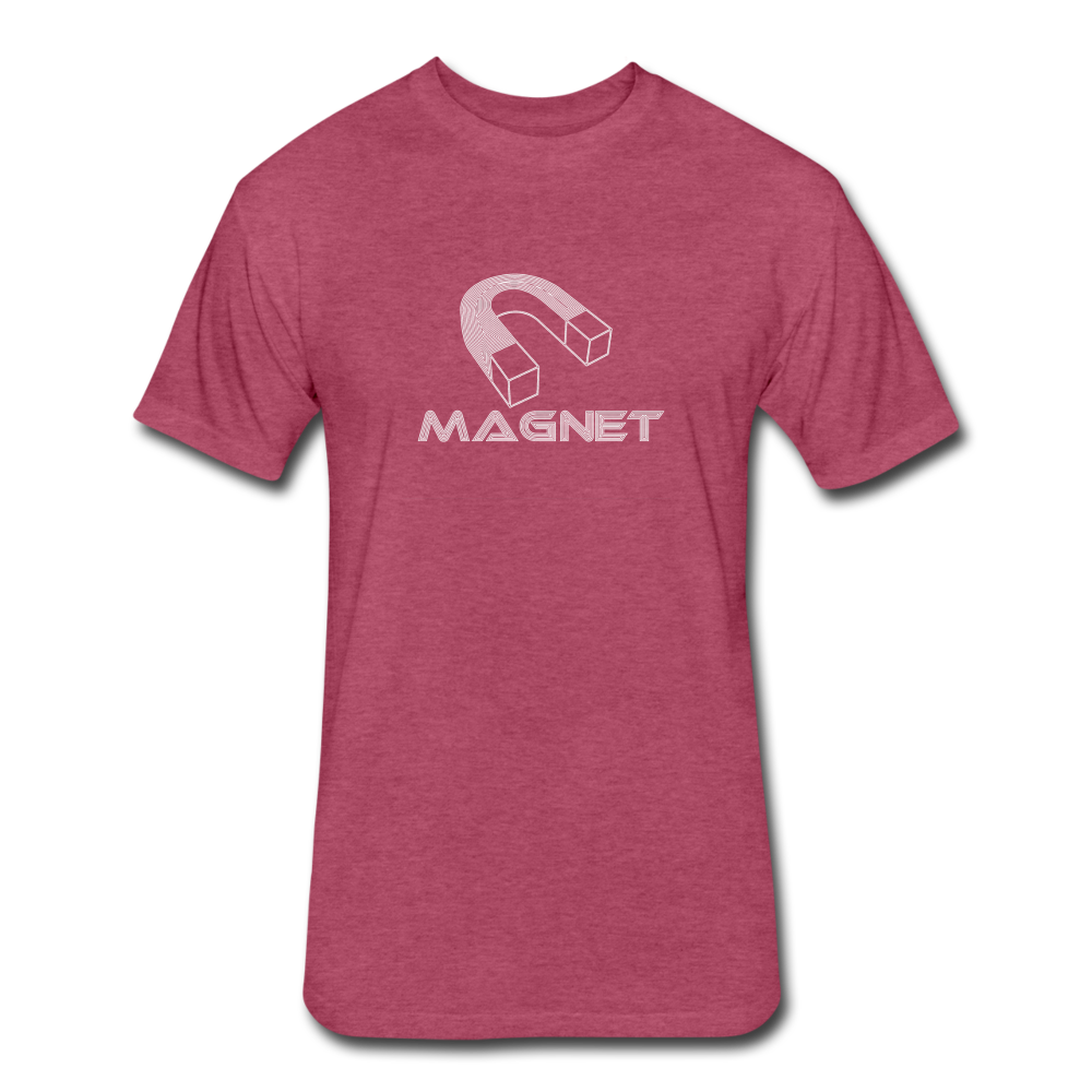 MagnetFitted Cotton/Poly T-Shirt by Next Level - heather burgundy