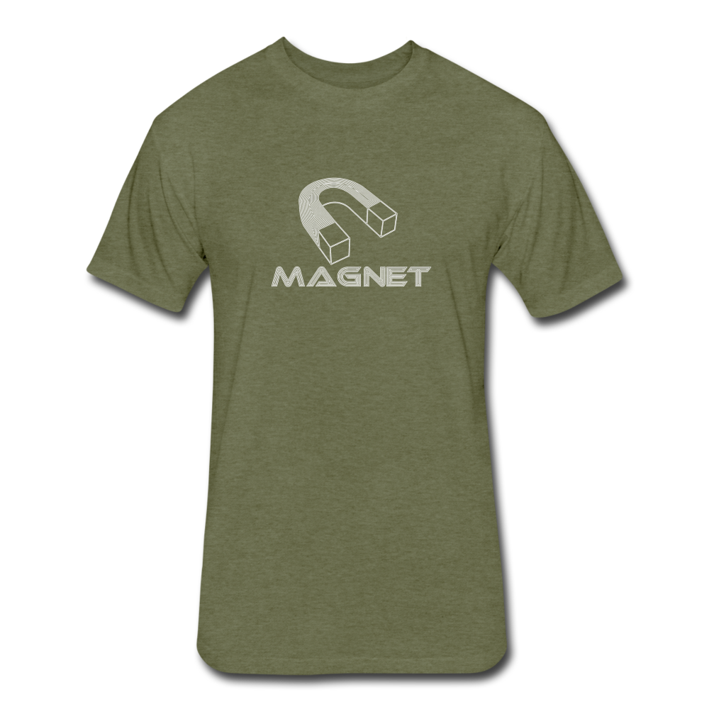 MagnetFitted Cotton/Poly T-Shirt by Next Level - heather military green