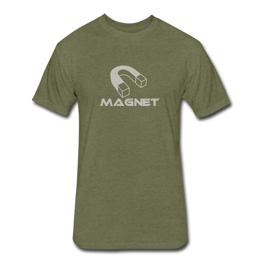 MagnetFitted Cotton/Poly T-Shirt by Next Level - heather military green