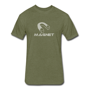 MagnetFitted Cotton/Poly T-Shirt by Next Level - heather military green