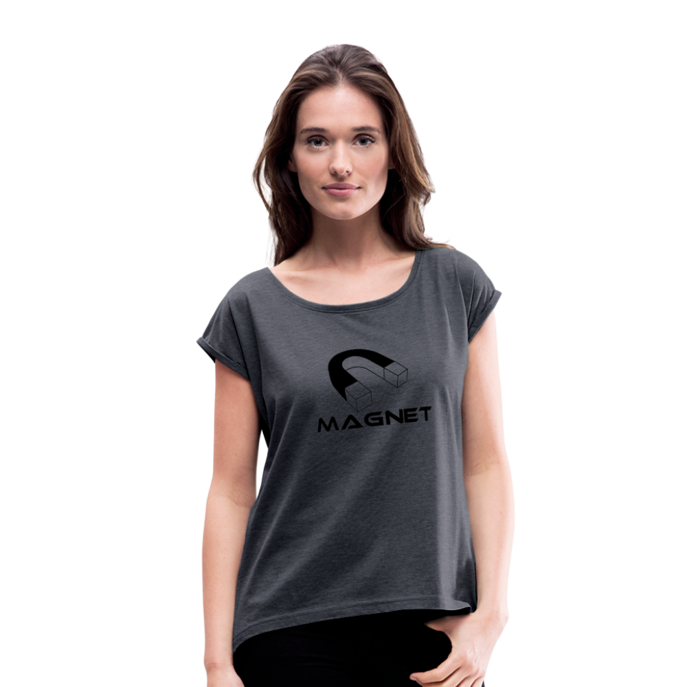 Magnet Women's Roll Cuff T-Shirt - navy heather