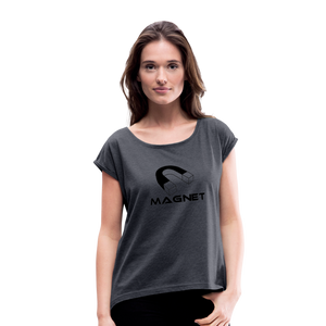 Magnet Women's Roll Cuff T-Shirt - navy heather