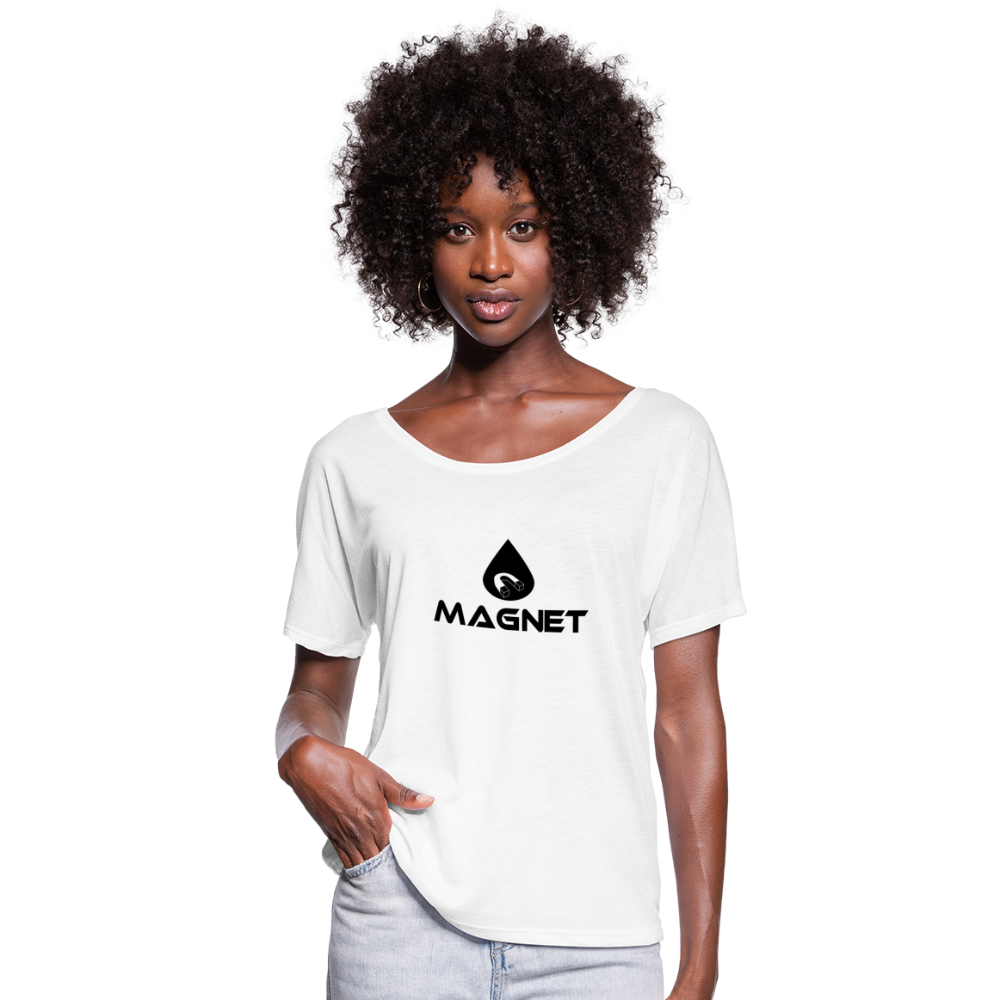 Magnet Drip Women’s Flowy T-Shirt - white