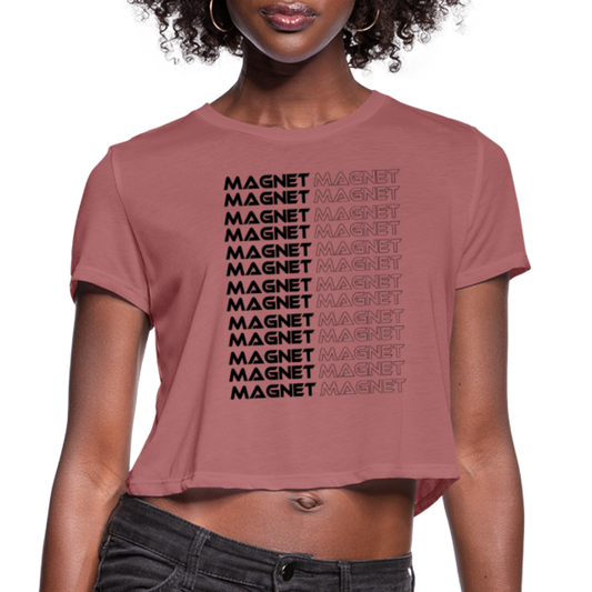 Women's Cropped T-Shirt - mauve