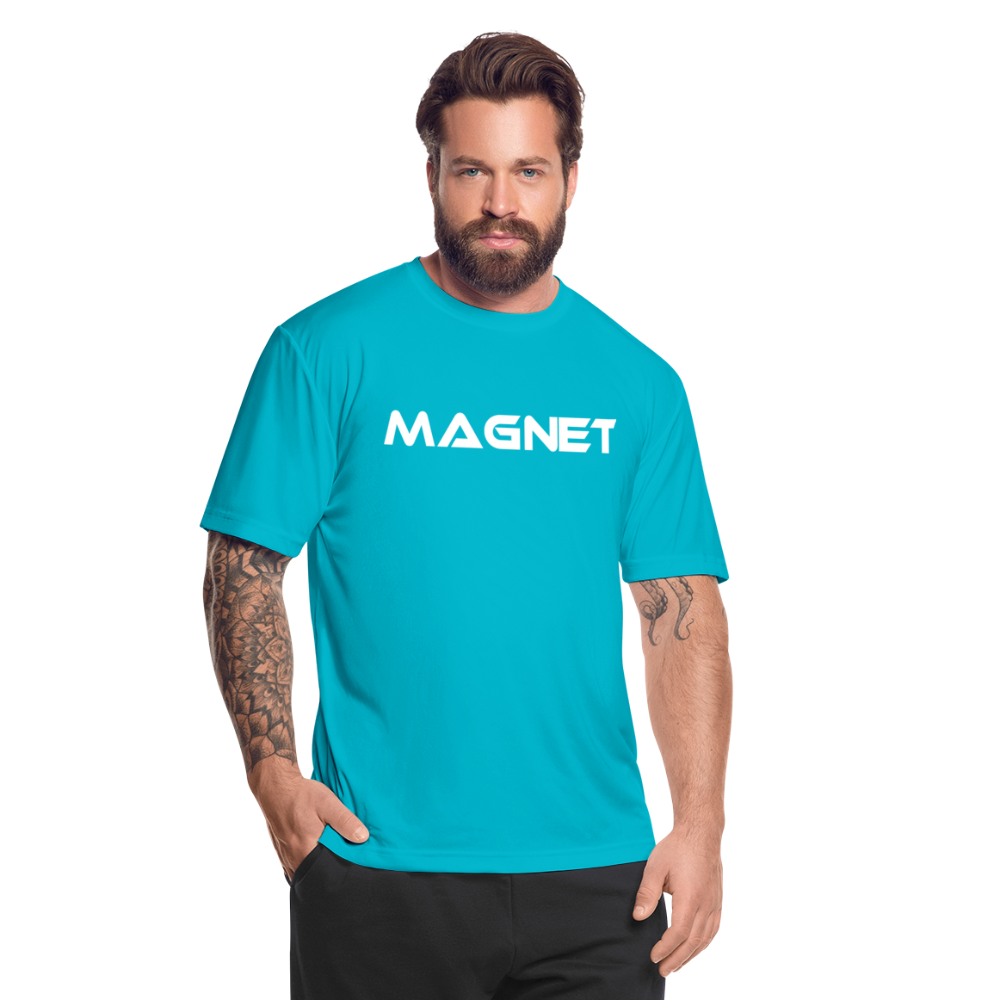 Magnet Men’s Moisture Wicking Performance T-Shirt - turquoise