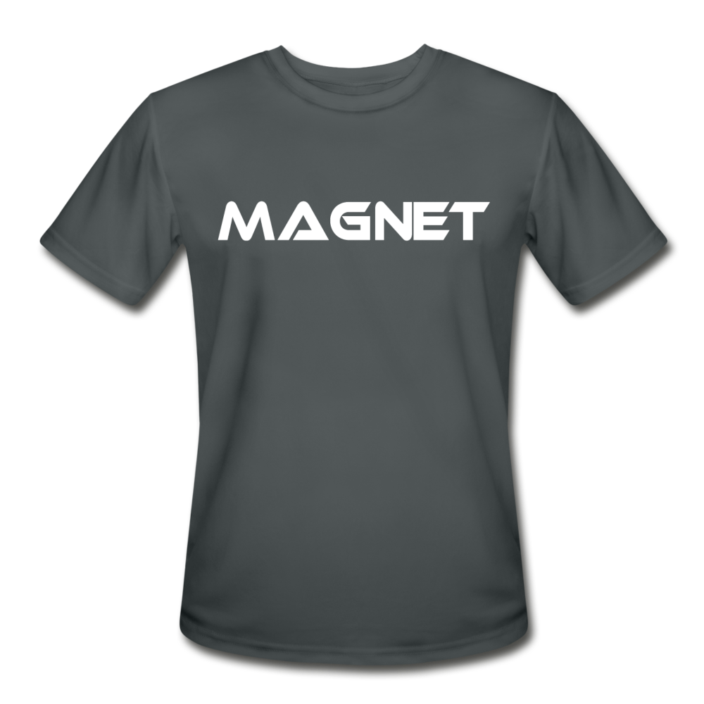 Magnet Men’s Moisture Wicking Performance T-Shirt - charcoal