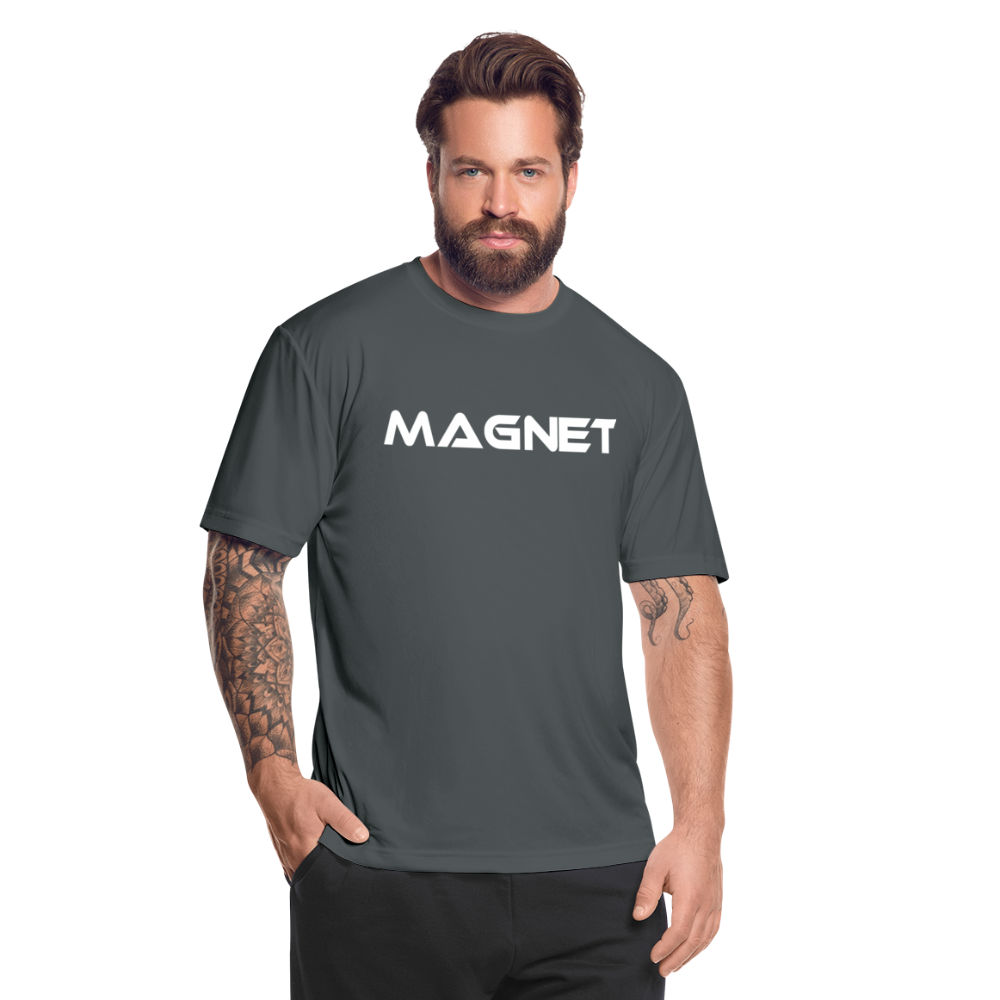 Magnet Men’s Moisture Wicking Performance T-Shirt - charcoal