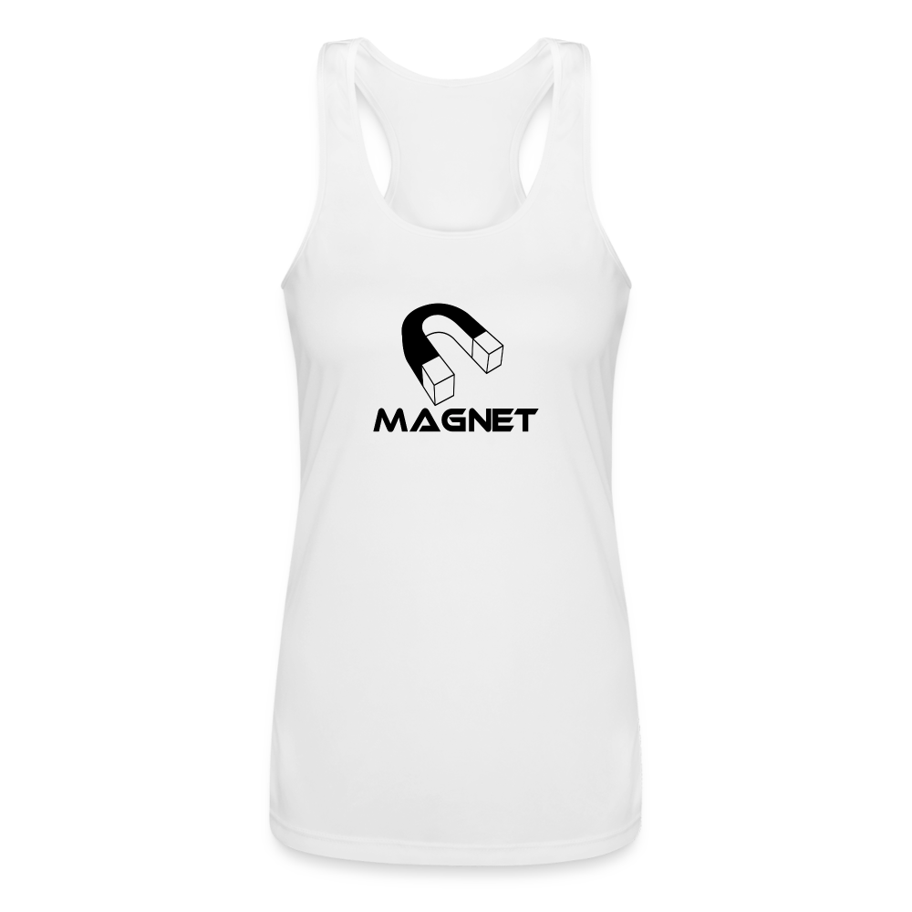 Magnet Women’s Performance Racerback Tank Top - white