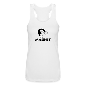 Magnet Women’s Performance Racerback Tank Top - white