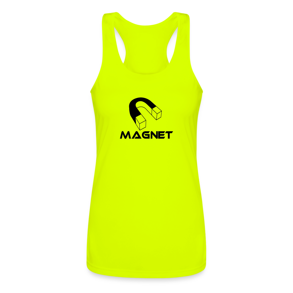 Magnet Women’s Performance Racerback Tank Top - neon yellow