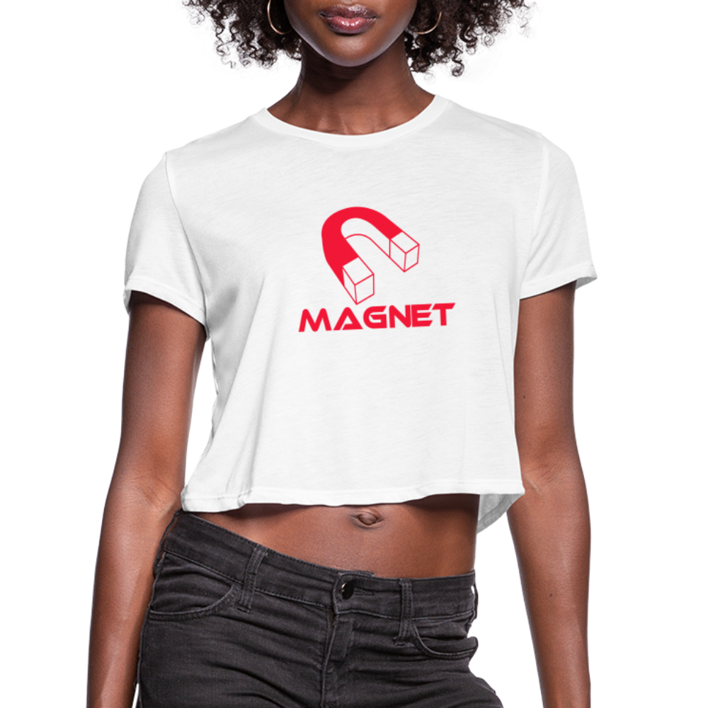 Magnet Amazon Women's Cropped T-Shirt - white