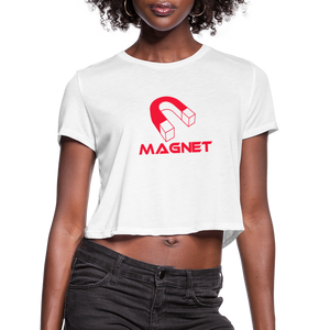 Magnet Amazon Women's Cropped T-Shirt - white