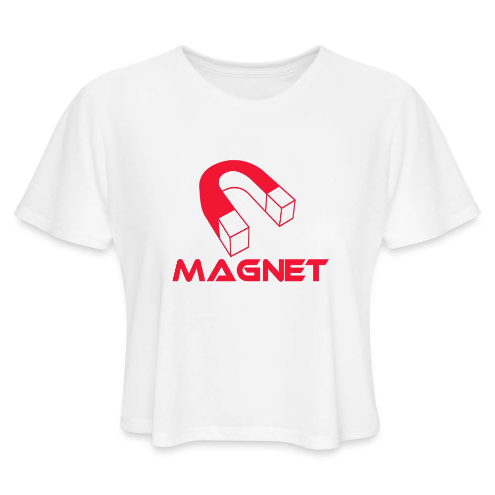 Magnet Amazon Women's Cropped T-Shirt - white