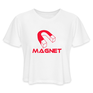 Magnet Amazon Women's Cropped T-Shirt - white