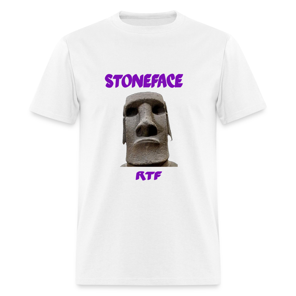 Rtf Stone Face Unisex Classic T-Shirt - white