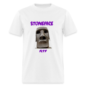 Rtf Stone Face Unisex Classic T-Shirt - white