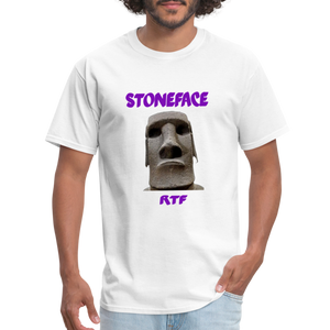 Rtf Stone Face Unisex Classic T-Shirt - white