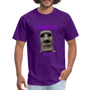 Rtf Stone Face Unisex Classic T-Shirt - purple