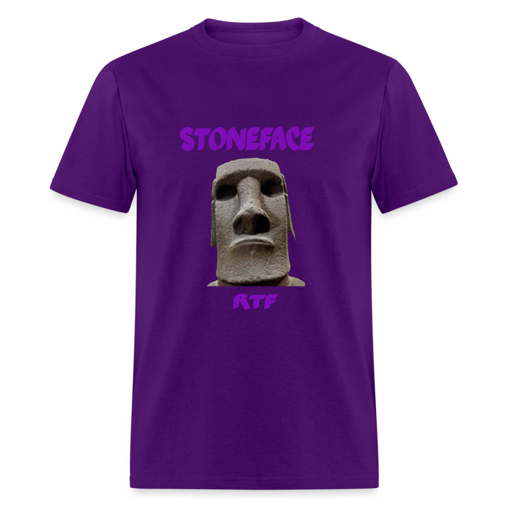 Rtf Stone Face Unisex Classic T-Shirt - purple
