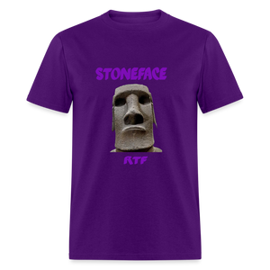 Rtf Stone Face Unisex Classic T-Shirt - purple