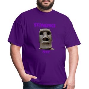 Rtf Stone Face Unisex Classic T-Shirt - purple