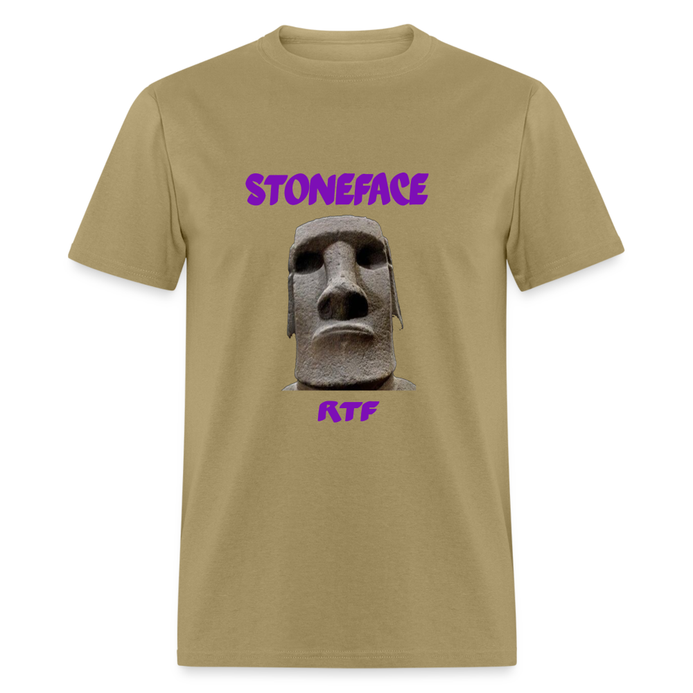 Rtf Stone Face Unisex Classic T-Shirt - khaki