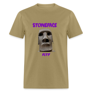 Rtf Stone Face Unisex Classic T-Shirt - khaki