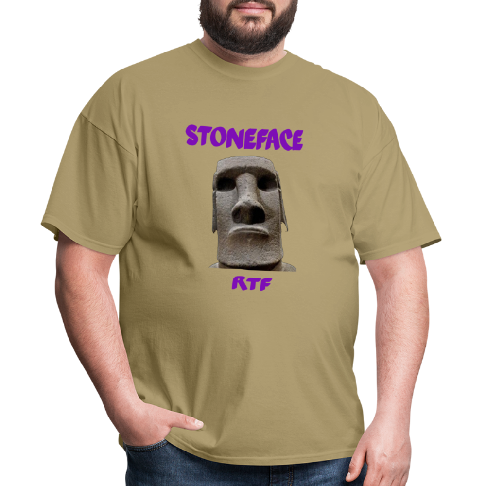 Rtf Stone Face Unisex Classic T-Shirt - khaki