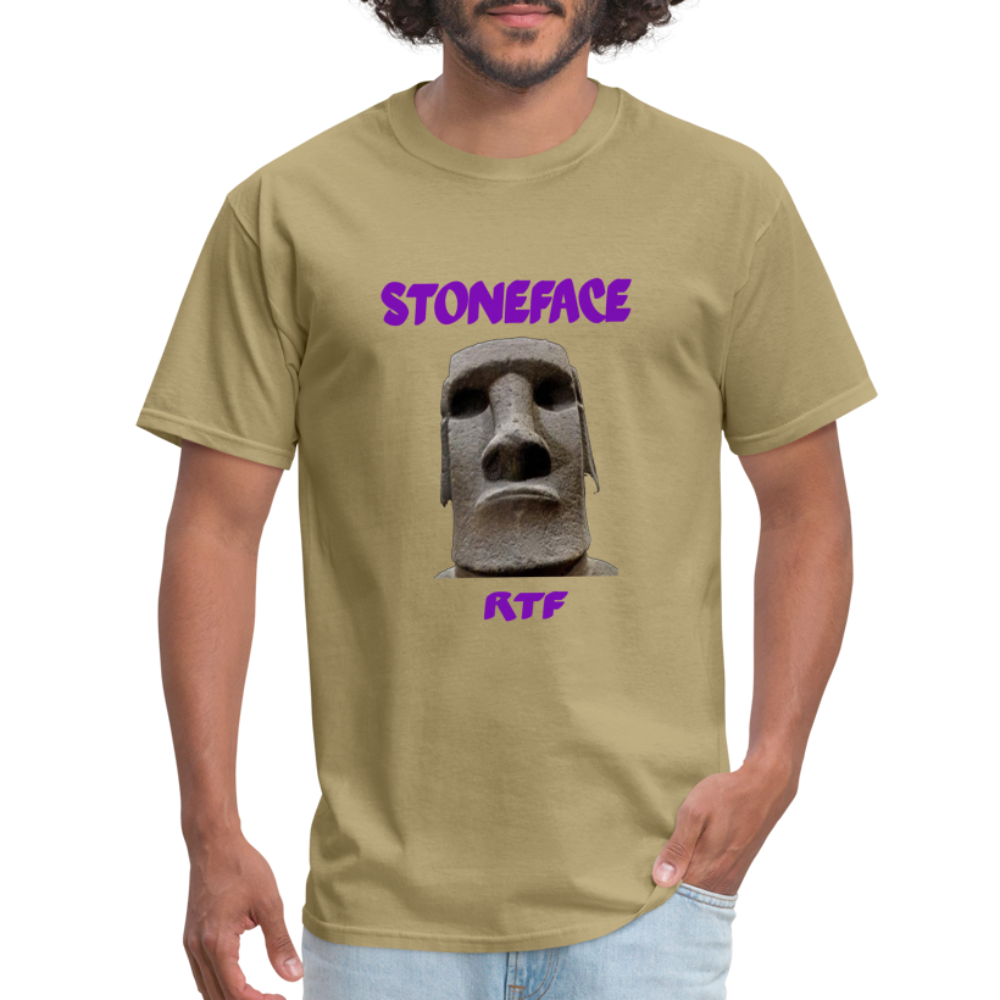 Rtf Stone Face Unisex Classic T-Shirt - khaki