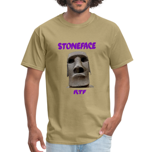 Rtf Stone Face Unisex Classic T-Shirt - khaki