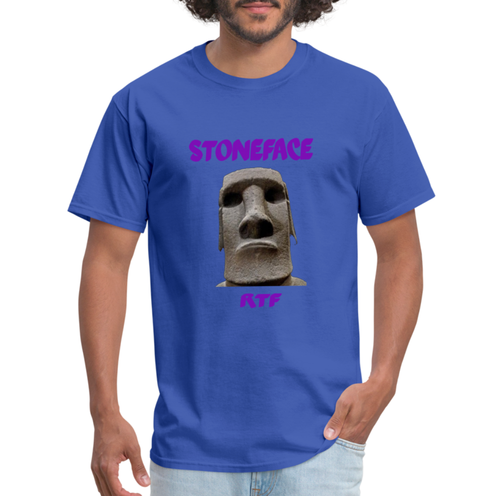 Rtf Stone Face Unisex Classic T-Shirt - royal blue