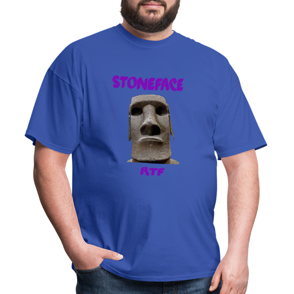 Rtf Stone Face Unisex Classic T-Shirt - royal blue