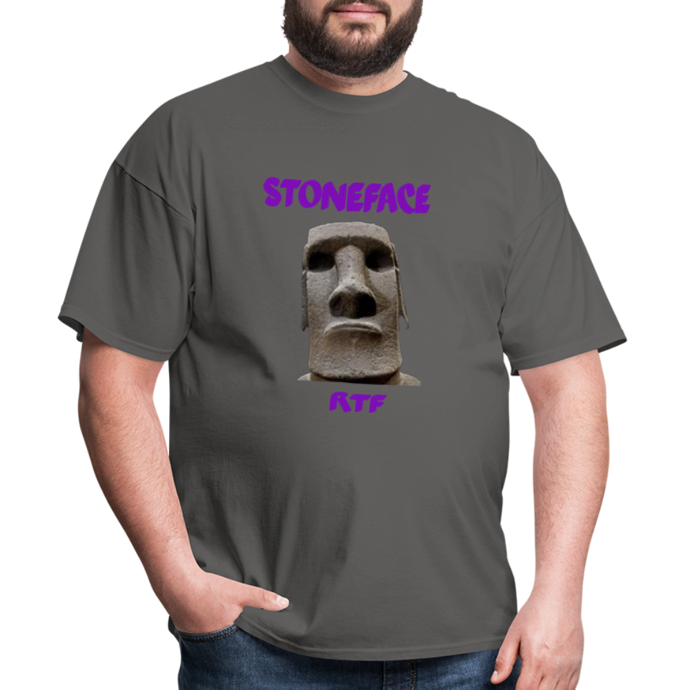 Rtf Stone Face Unisex Classic T-Shirt - charcoal