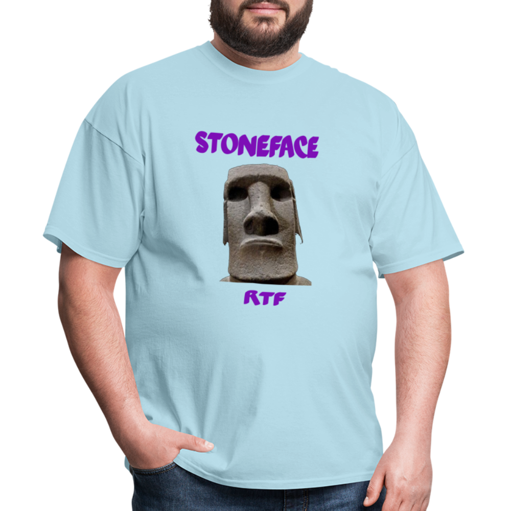 Rtf Stone Face Unisex Classic T-Shirt - powder blue