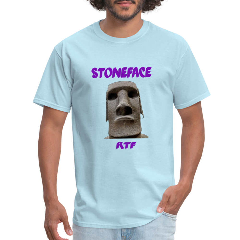 Rtf Stone Face Unisex Classic T-Shirt - powder blue