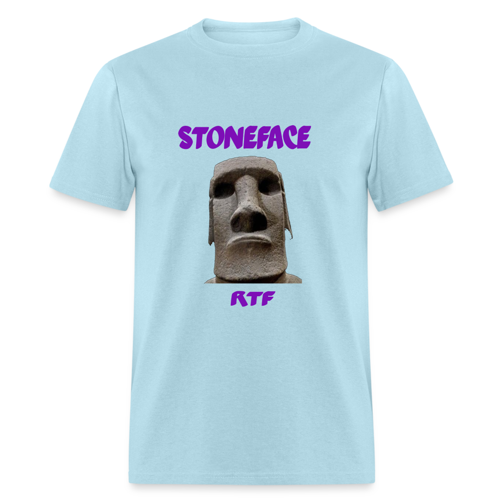 Rtf Stone Face Unisex Classic T-Shirt - powder blue