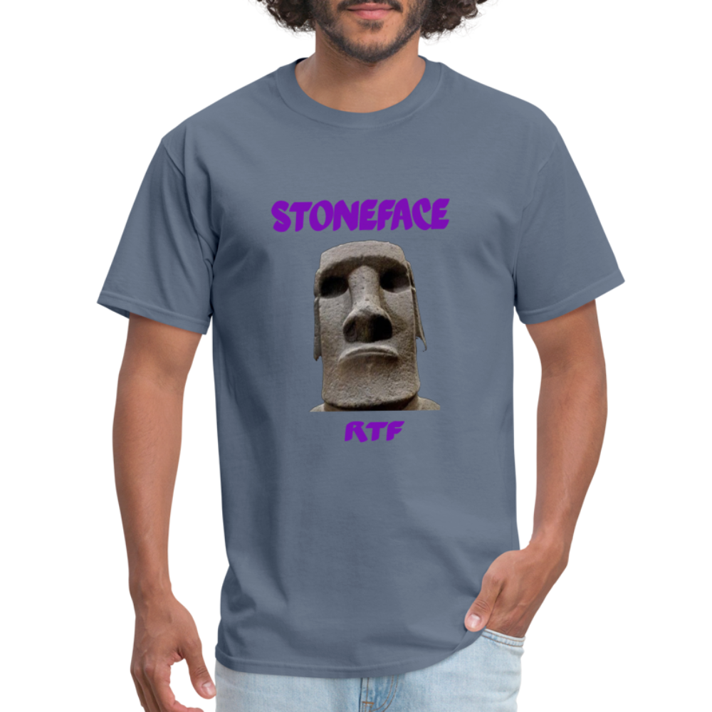 Rtf Stone Face Unisex Classic T-Shirt - denim