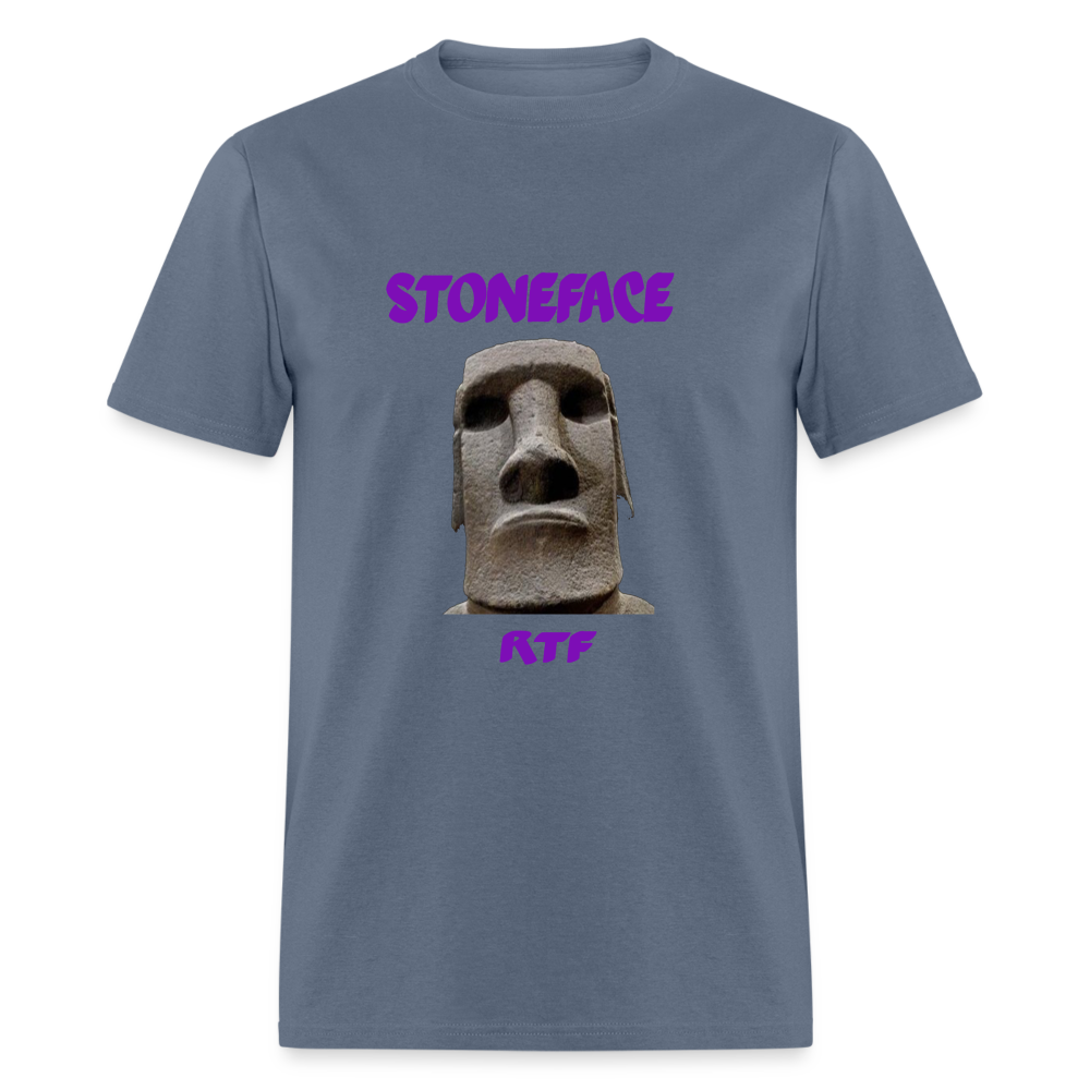 Rtf Stone Face Unisex Classic T-Shirt - denim