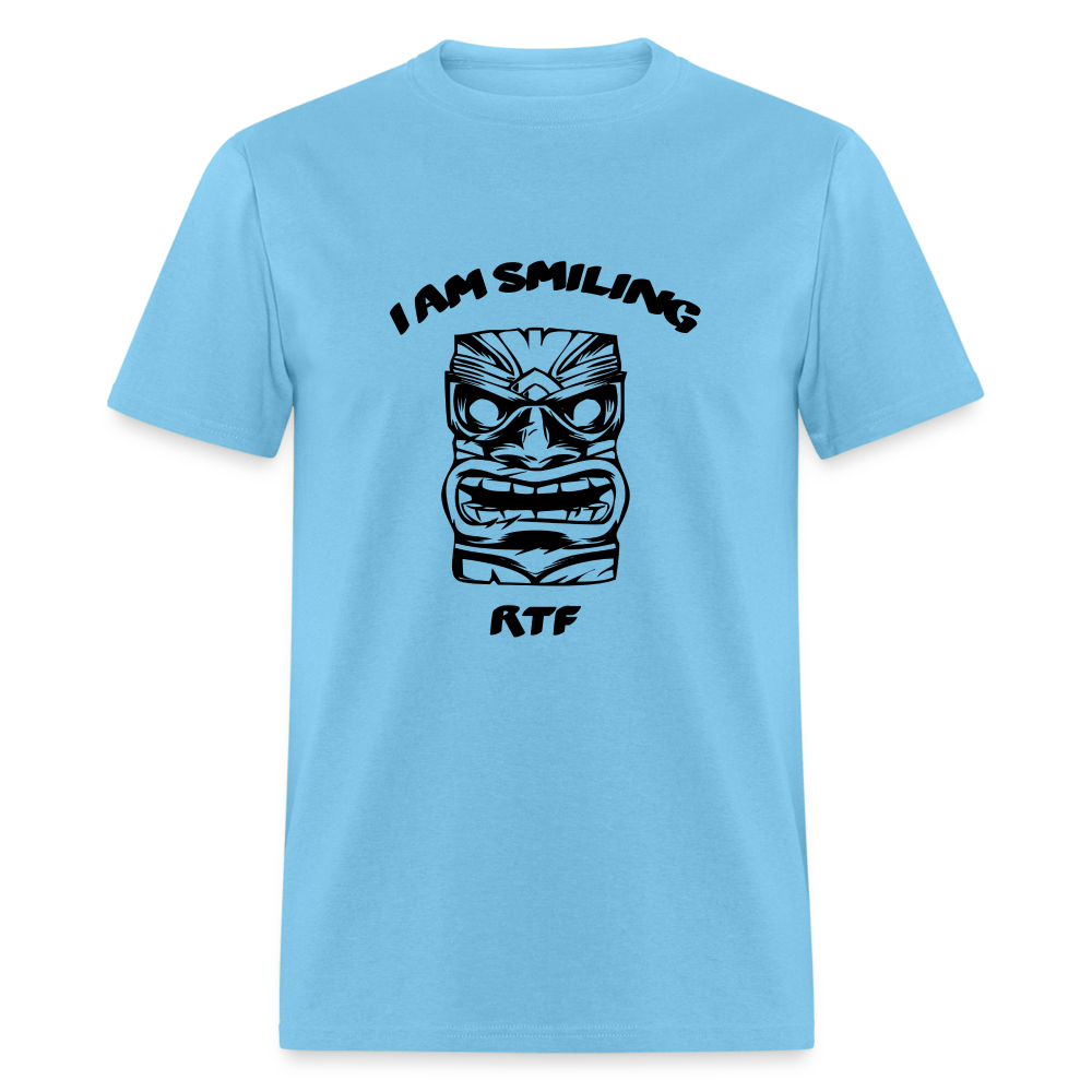 Rtf I am Smiling Unisex Classic T-Shirt - aquatic blue