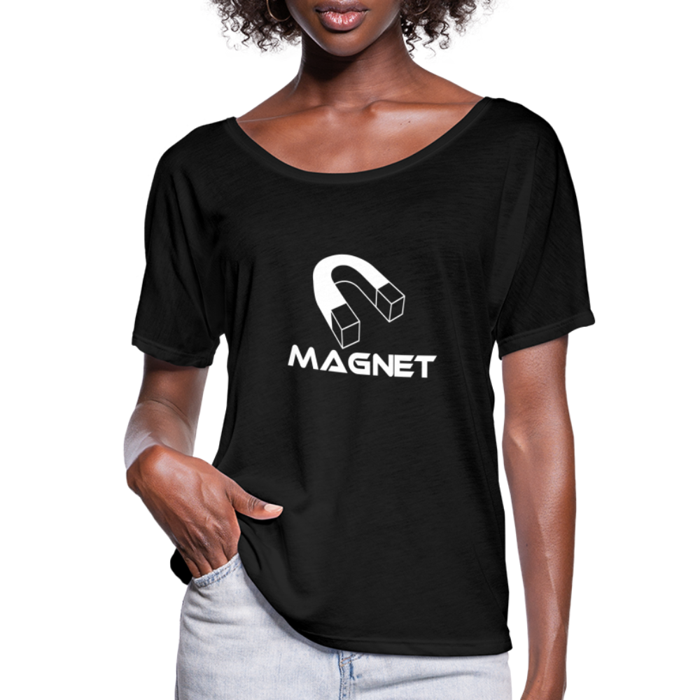 Magnet light Women’s Flowy T-Shirt - black